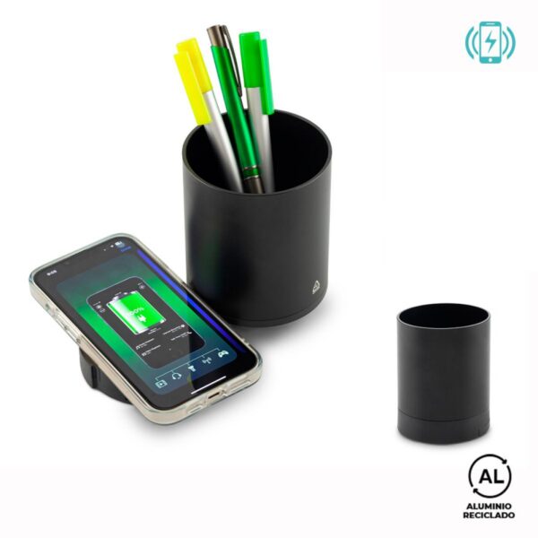 Cargador Inalambrico en Aluminio Reciclado