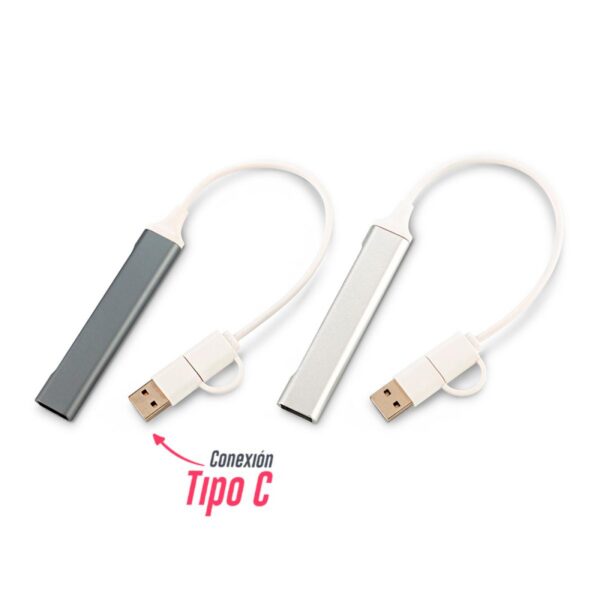 Puerto Aluminio Usb Julius Doble Conexión