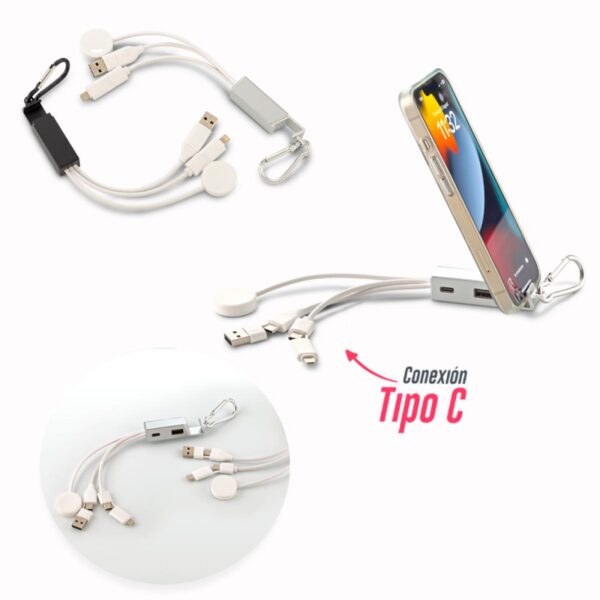 Cable Multicargador Steffen Tipo USB y Tipo C