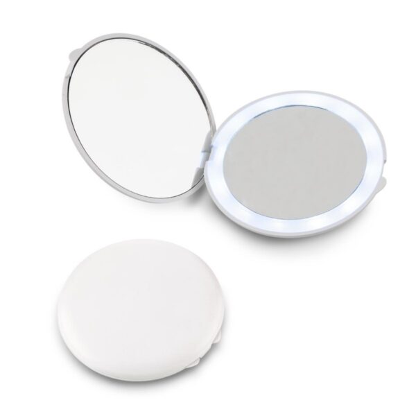 Espejo Plastico Doble Con luz Led Incluye Pilas