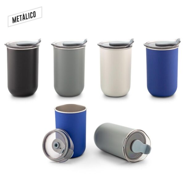 Vaso Mug Metalico Nipp 370ml Tapa Protectora