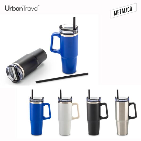 Mug Metalico y Plastico Chester Urban Travel 900ml
