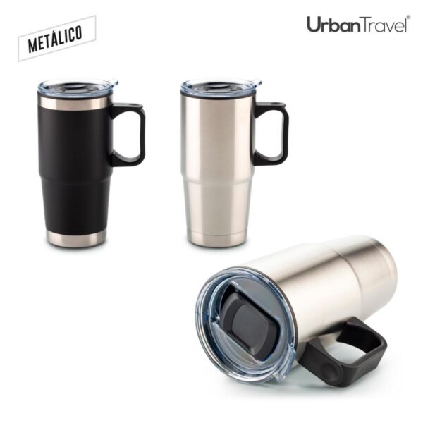 Mug Metalico Cobalt Urban Travel 600ml