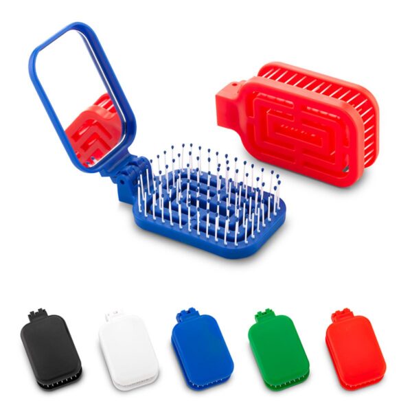 Practico Cepillo Con Espejo Plastico Ulys