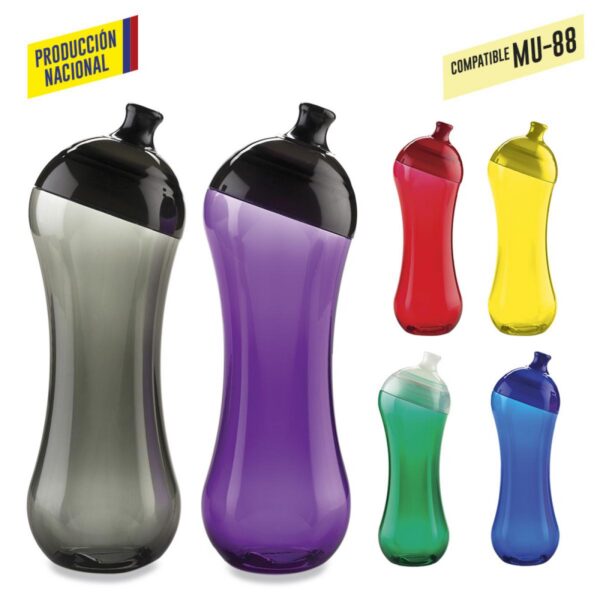 Botella Botilito en PVC Atoxico Curvy 525ml