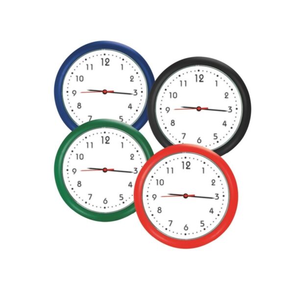 Reloj De Pared Dual Redondo En Plastico 1 Pila AA
