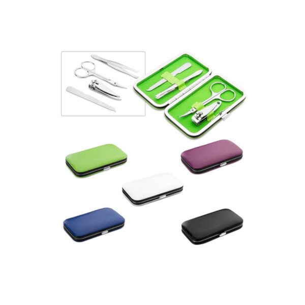 Set Manicure Deluxe Lima Limpiador Cortauñas Tijeras