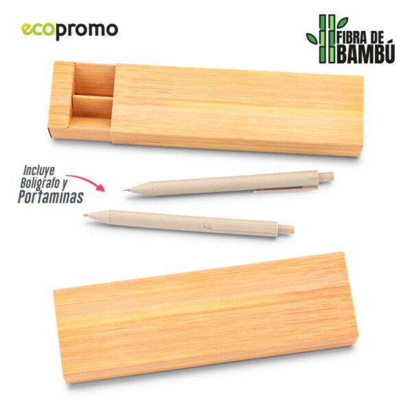 Set Boligrafo y Portaminas Dakota Eco Elaborado en Bambú