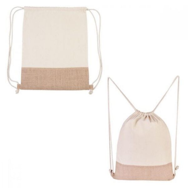 Bolso Bolsa Mochila Cabs en Yute y Algodón