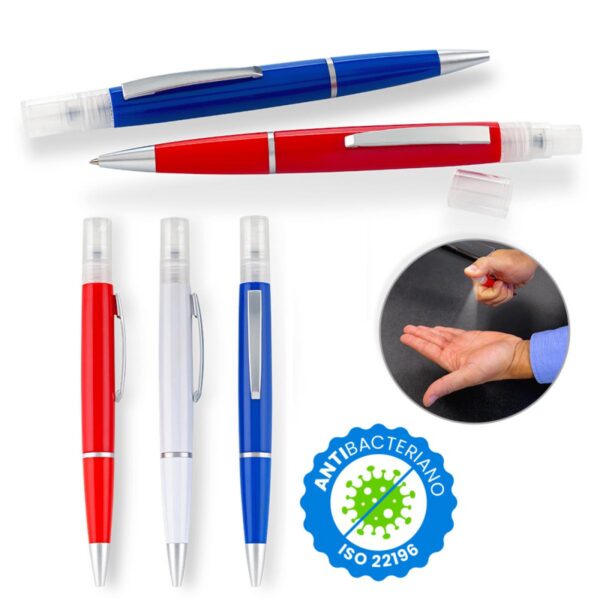 Esfero Boligrafo Plastico Spray Max Antibacteriano
