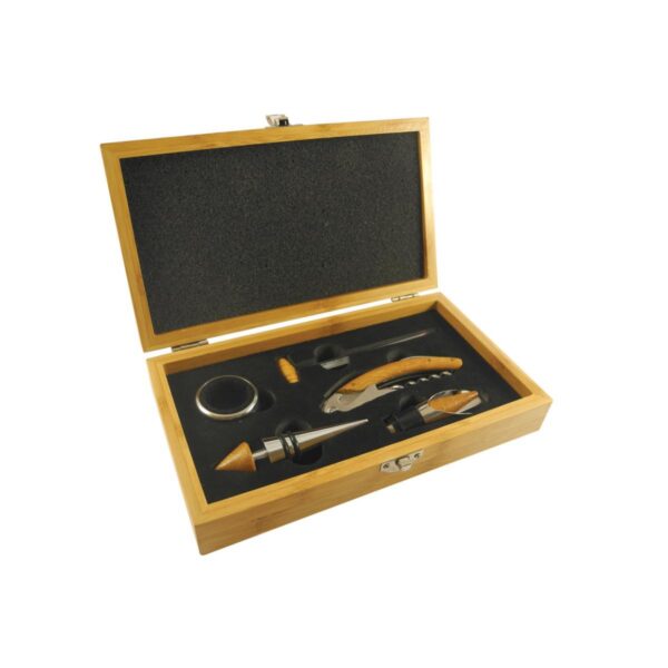 Caja en Madera Set de 5 Piezas Bar Con Cierre Metalico