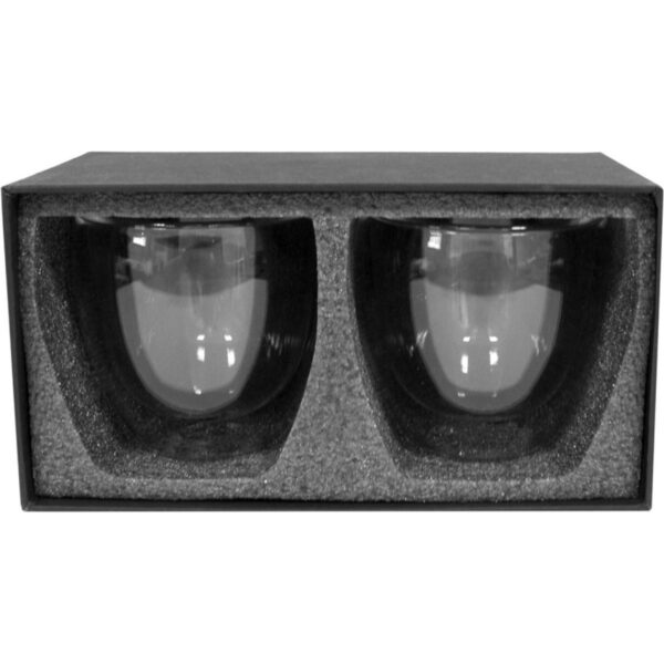 Set De 2 Vasos De Vidrio 220 ml en Caja de Regalo