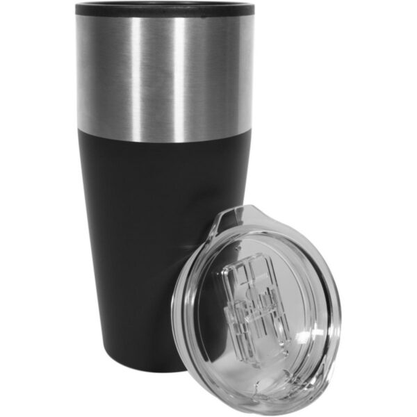 Vaso Mug Metalico Dyker con Tapa en Plastico