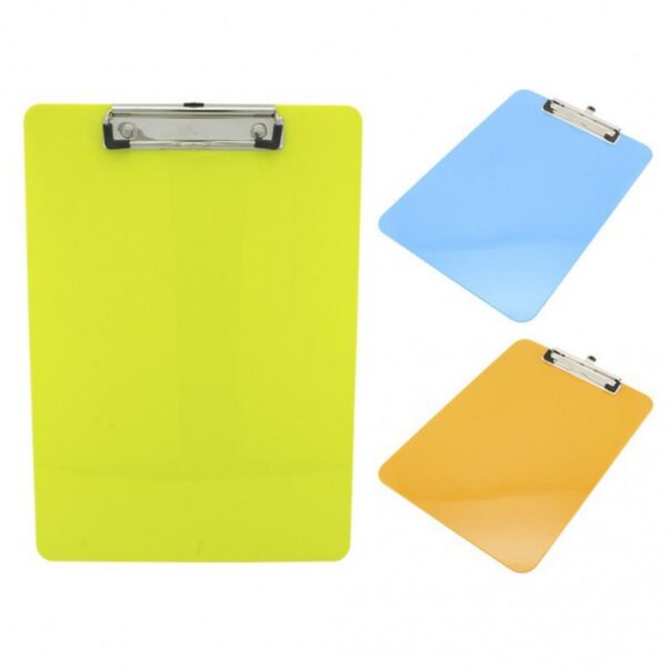 Tabla en Plastico Clip Metalico Hojas Tamaño Carta