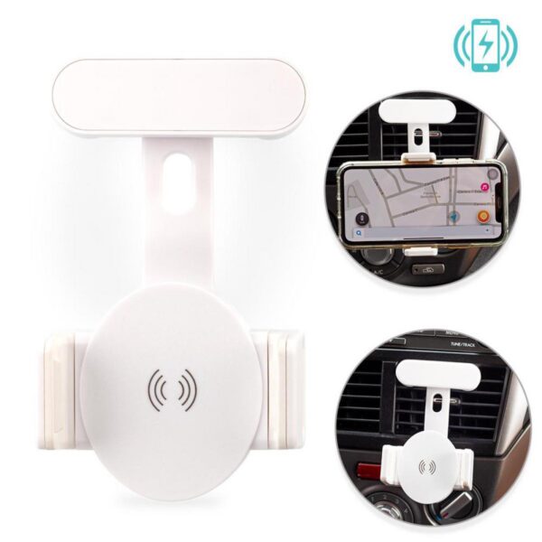 Soporte Con Cargador Inalambrico Rotation