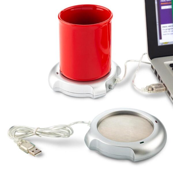 Calentador De Mugs Usb Superficie Metalica