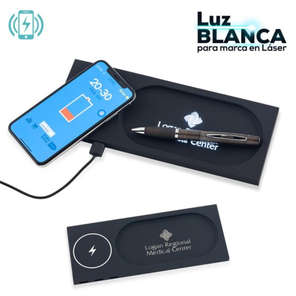 Organizador Light Con Cargador Inalambrico Plastico
