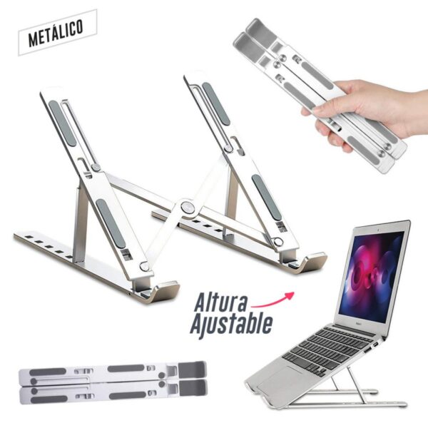 Soporte Plegable Metalico para Portatil Aluminium Ii