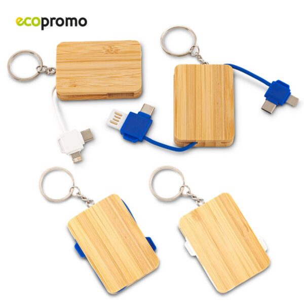 Cable Multicargador Atlas USB Tipo C Argolla Llavero