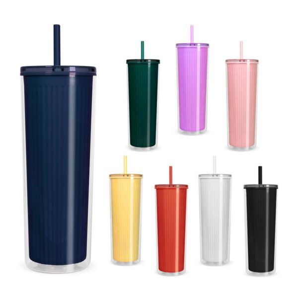 Vaso Termo Doble Pared Con Pitillo Neli 22 Onz
