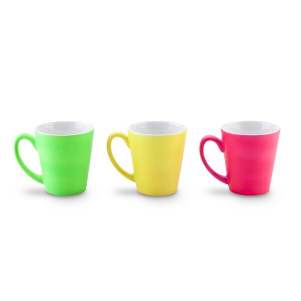 Mug Pocillo Firenze Elaborado en Ceramica Neon 10oz