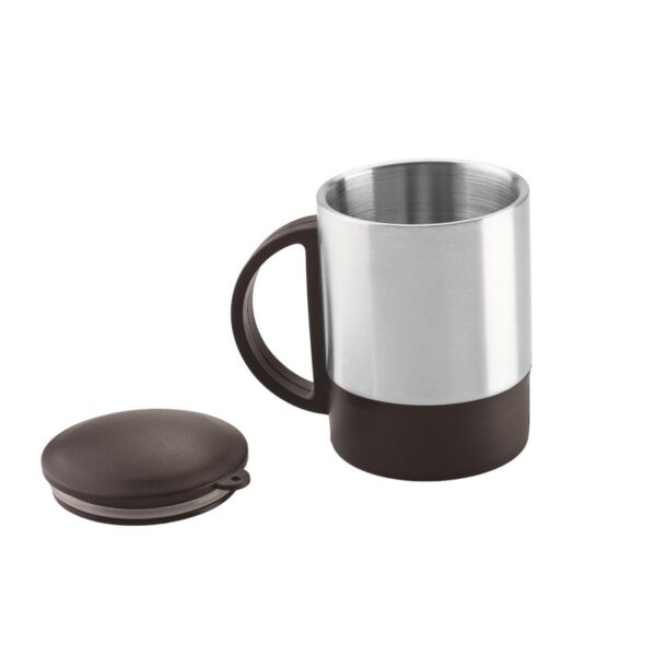 Pocillo Mug Minimug En Acero Con Base y Tapa 180 Ml