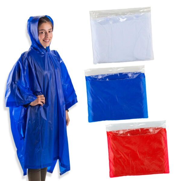 Capa Impermeable Poncho En Pvc Con Estuche