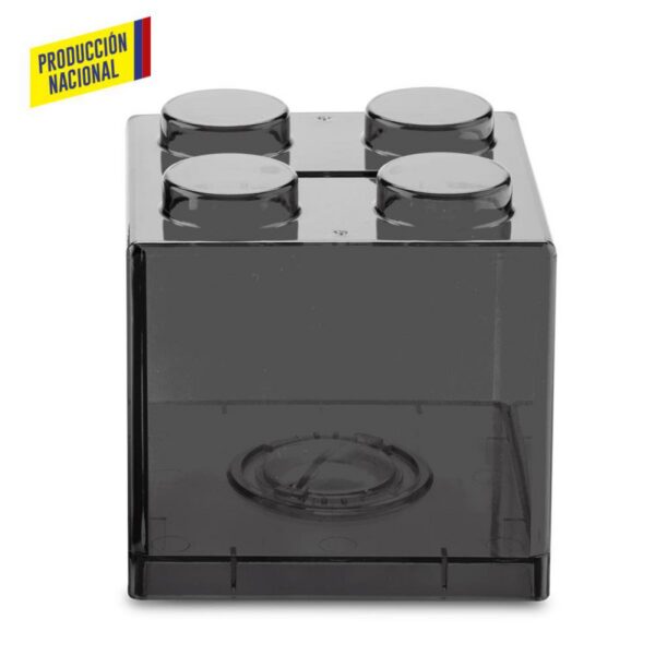 Alcancia Cubo Apilable En Poliestireno Cristal