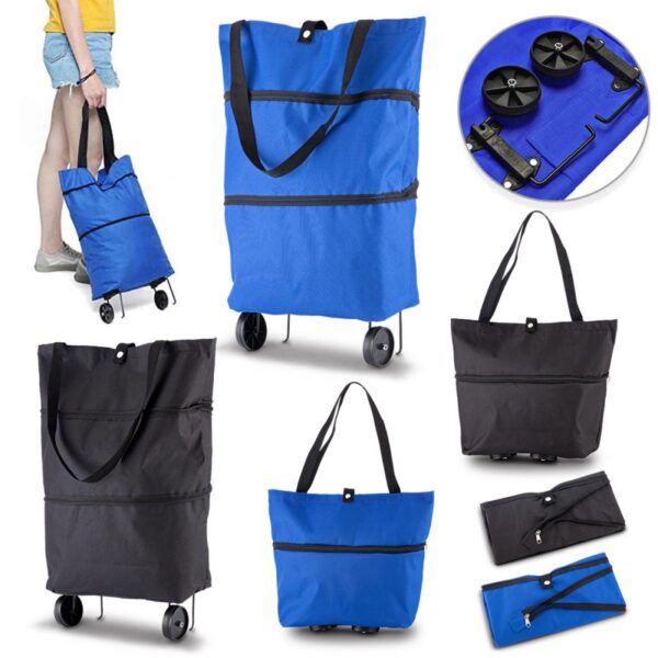 Carrito Poliester Shopping Bag Zipper