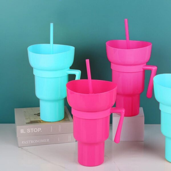 Practico Vaso con Bolw para Palomitas Cine